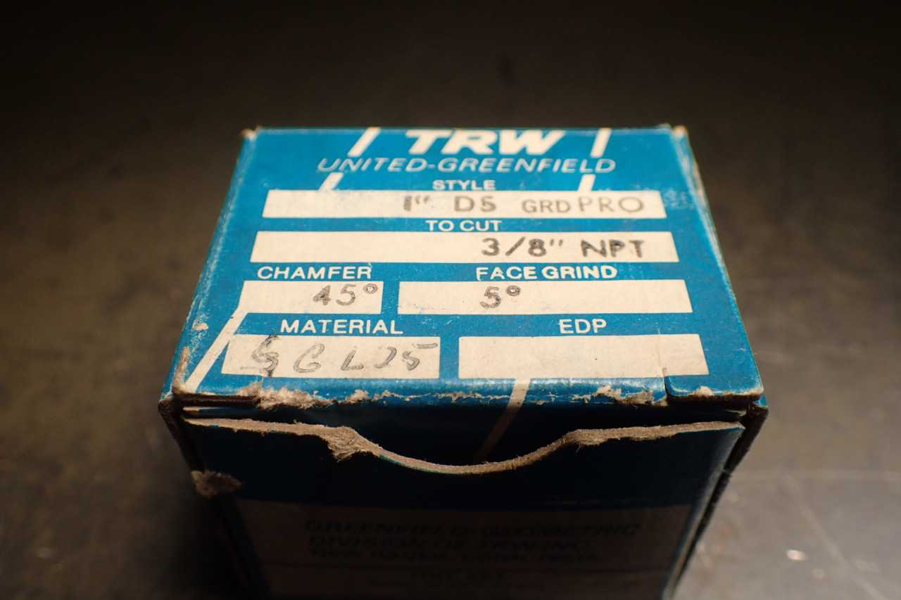 TRW Geometric 1" DS Die Threading Chasers 3/8" NPT Threads Ground Projection - MACHINING ACCESSORIES & TOOLING