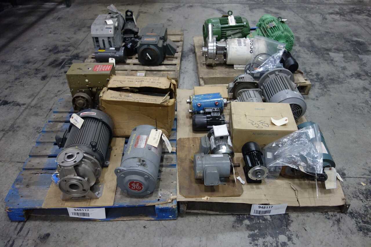 4 PALLETS OF ASSORTED MOTORS - ELECTRIC MOTORS