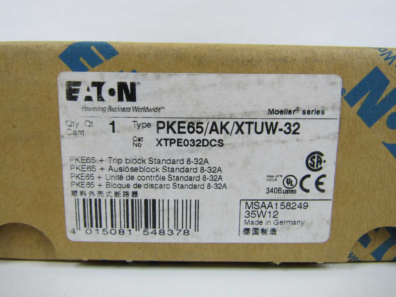 Quantity 27 of Eaton XTPE032DCS Motor Protector Type XT 8-32A - ELECTRIC MOTORS