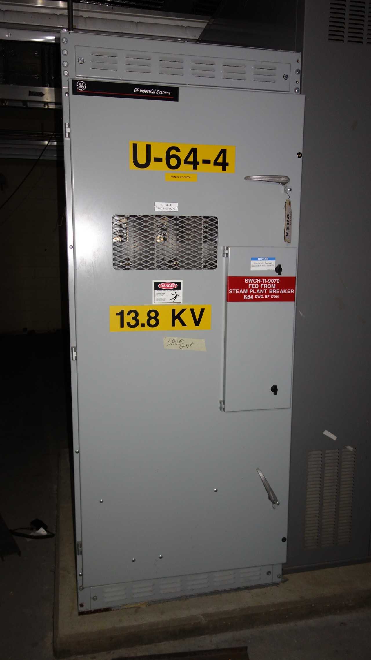 GE INDUSTRIAL MVS 15KV 600A LOAD INTERRUPTER SWITCH - ELECTRICAL COMPONENTS