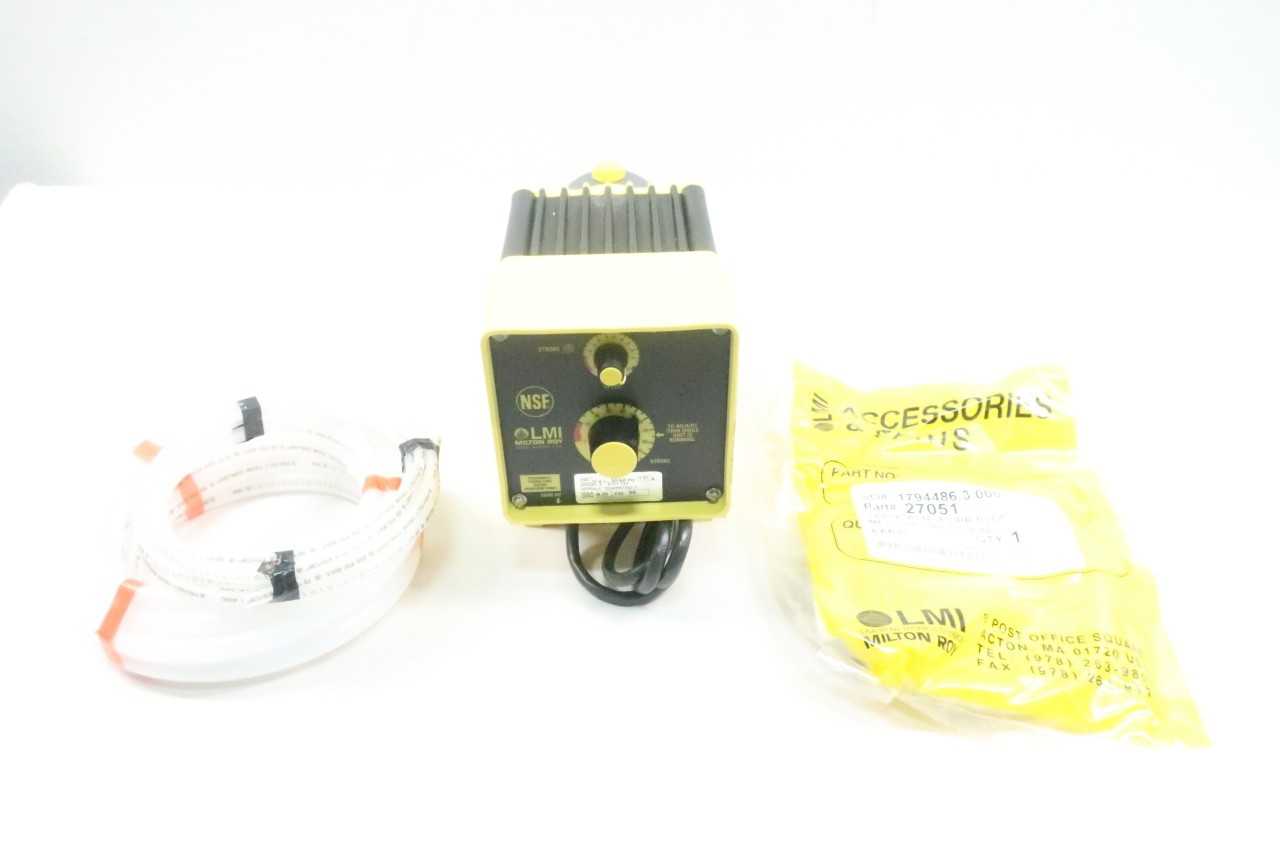 LMI MILTON ROY B131-72S METERING PUMP 4.5GPH 50PSI 120V-AC - METERING PUMP LMI MILTON ROY B131-72S METERING PUMP 4.5GPH 50PSI 120V-AC - METERING PUMP