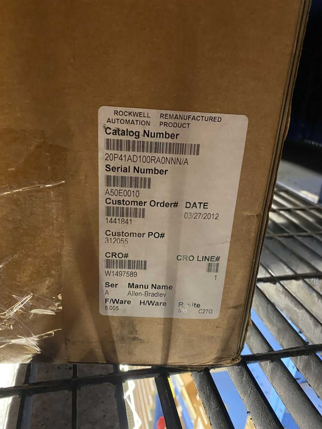 ALLEN BRADLEY CO 20P41AD100RA0NNN DC DRIVE - DC DRIVES
