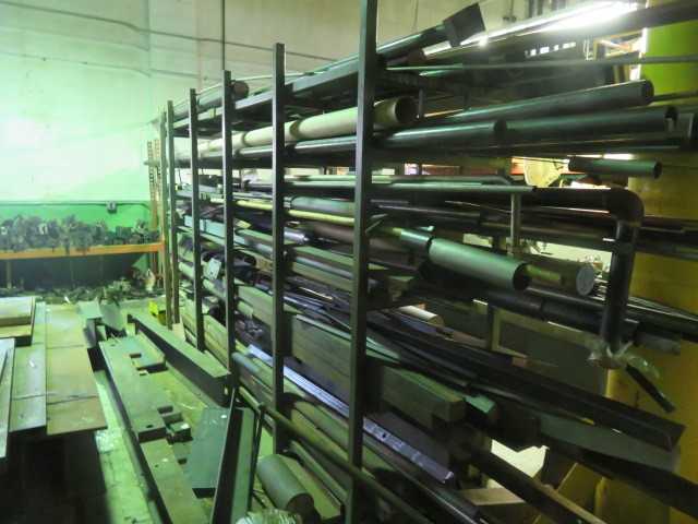 Steel Rack and all material on rack but not on floor. - MISCELLANEOUS