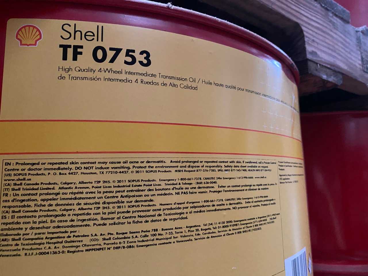 Bulk Lot of 104 Drums of Shell Gearbox Synthetic Lubrication - MISCELLANEOUS