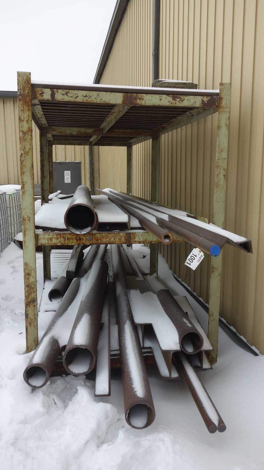 CONTENTS OF RACK, ASSORTED STEEL TUBING, PIPING, PIPE - PROCESS EQUIPMENT