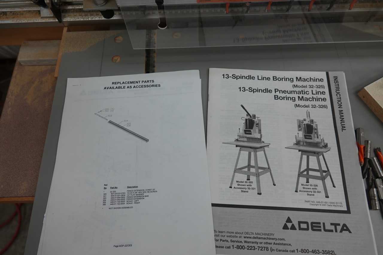 Delta 32-326 13-Spindle Pneumatic Line Boring Machine w/Stand - MACHINE TOOLING