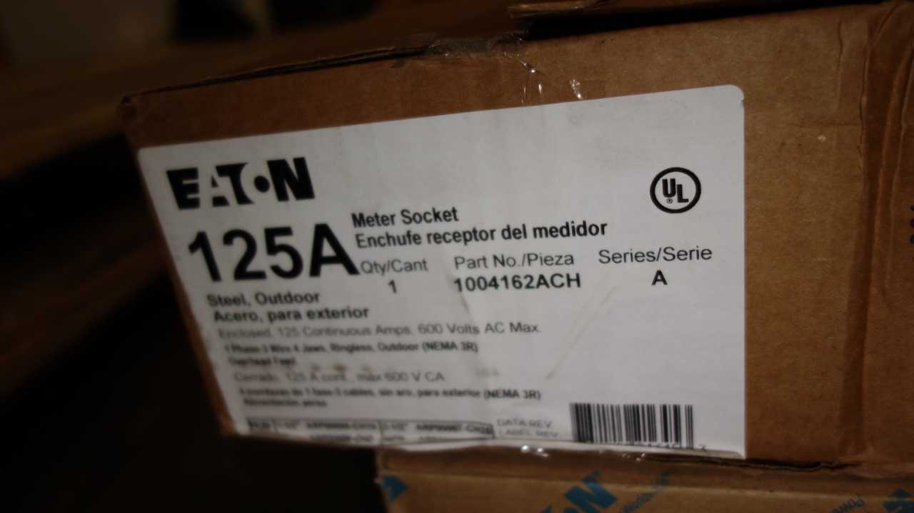 1 PALLET OF ASSORTED EATON 200A, 125A METER SOCKET PANELS - INDUSTRIAL PARTS