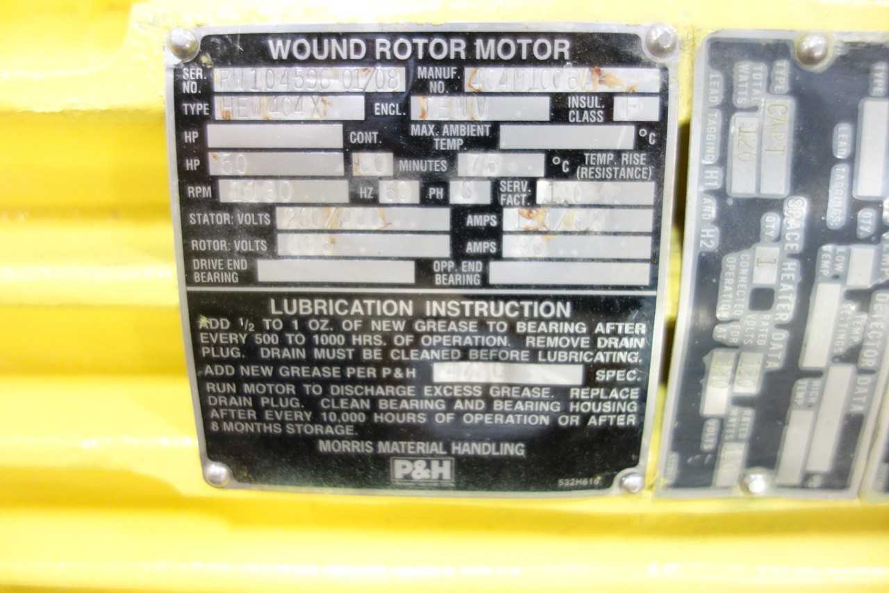 P&H MOTOR CRANE 50HP 1200RPM - ELECTRIC MOTORS