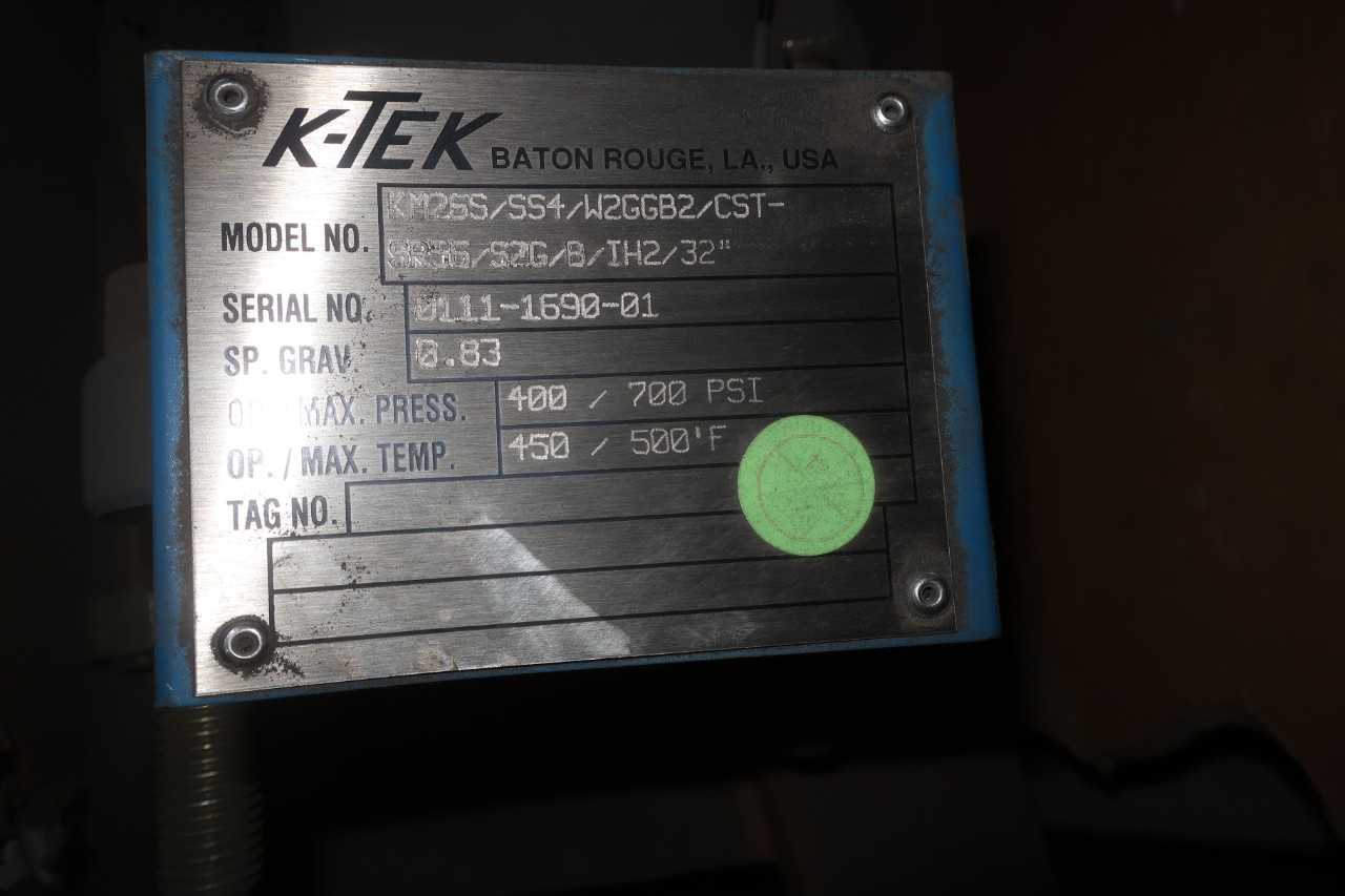 K-TEK KM25S/SS4/W2GGB2/CST LEVEL TRANSMITTER - INSTRUMENTATION