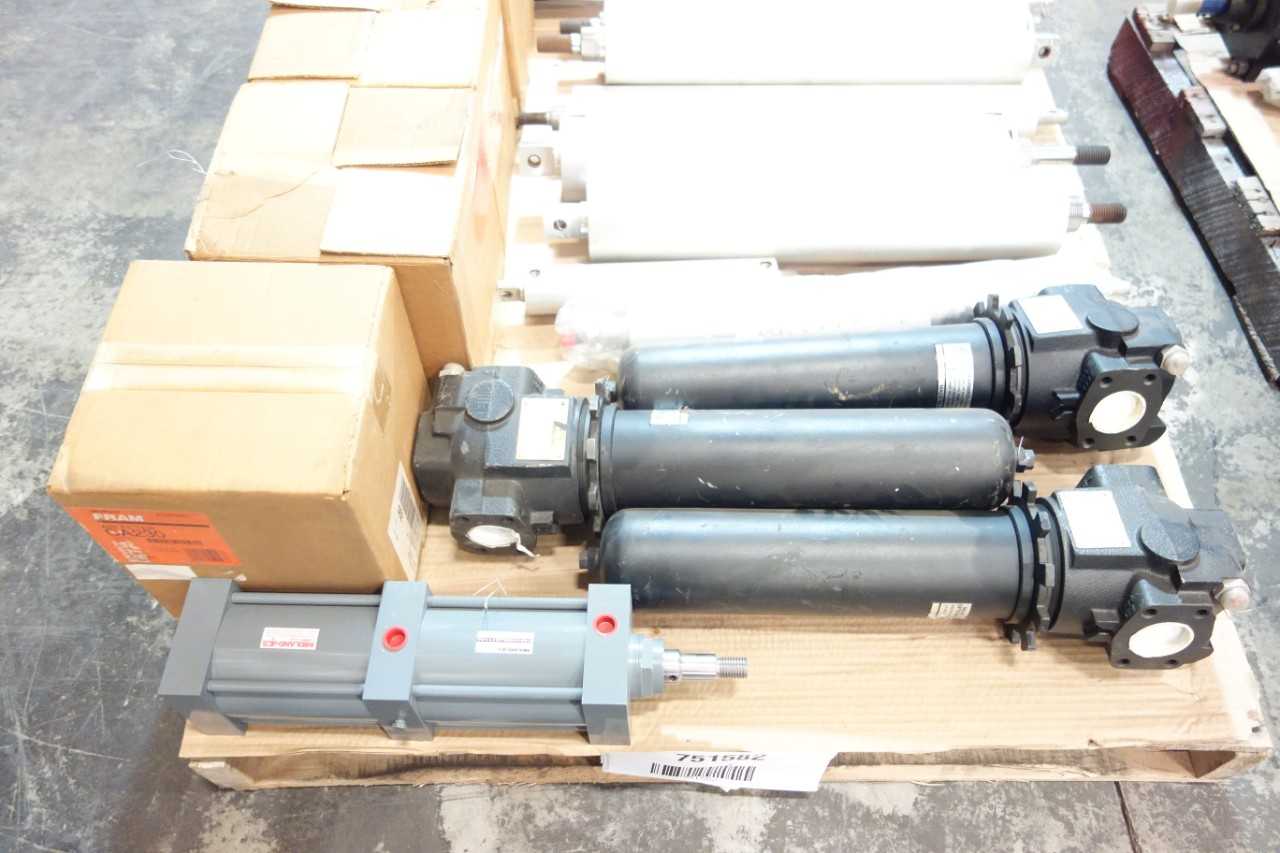 2 PALLETS OF ASSORTED PNEUMATIC CYLINDERS, PARTS, ACCESSORIES - PNEUMATIC CYLINDERS & ACTUATORS