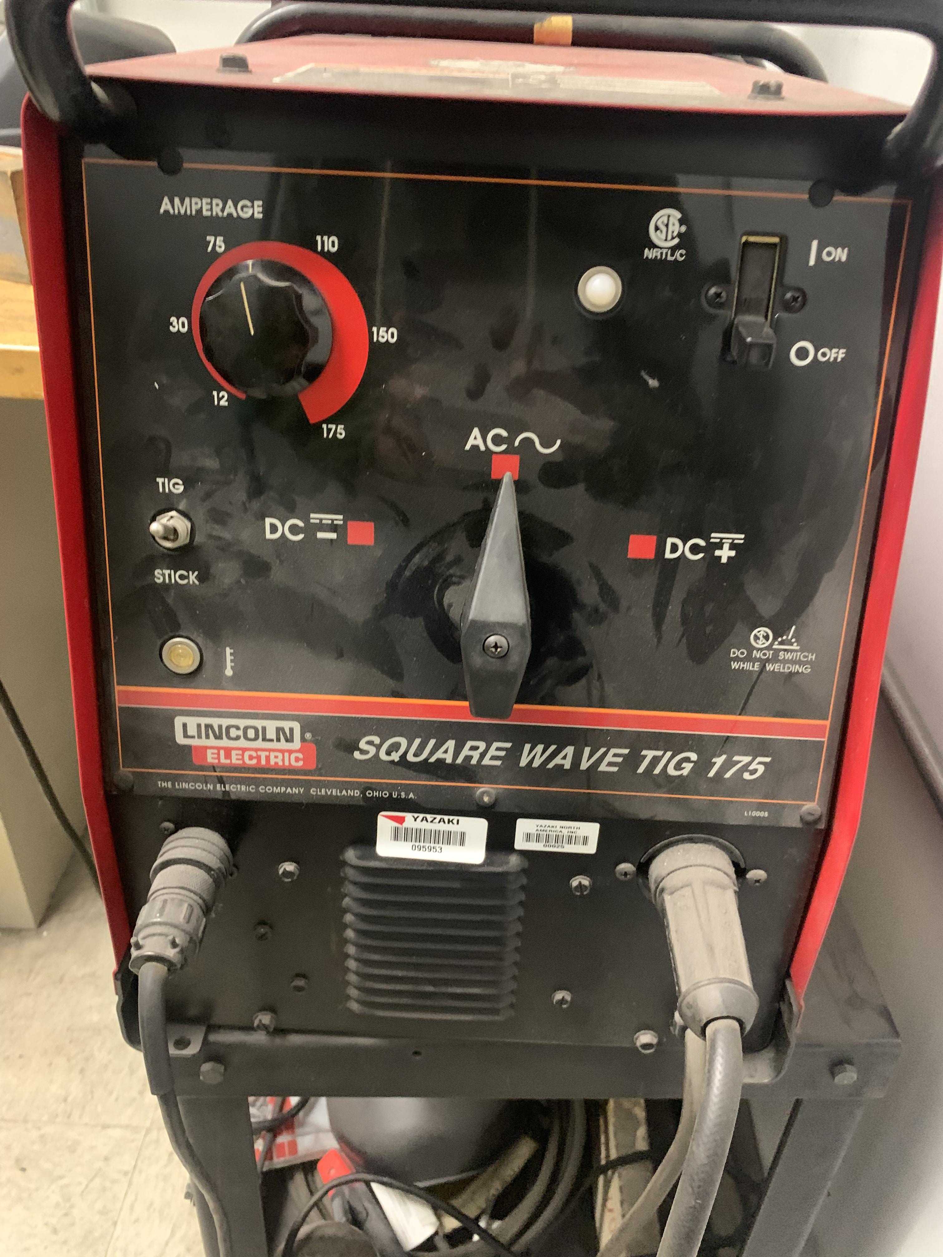 LINCOLN ELECTRIC SQUARE WAVE TIG 175 W/TANK & CART - TIG WELDERS
