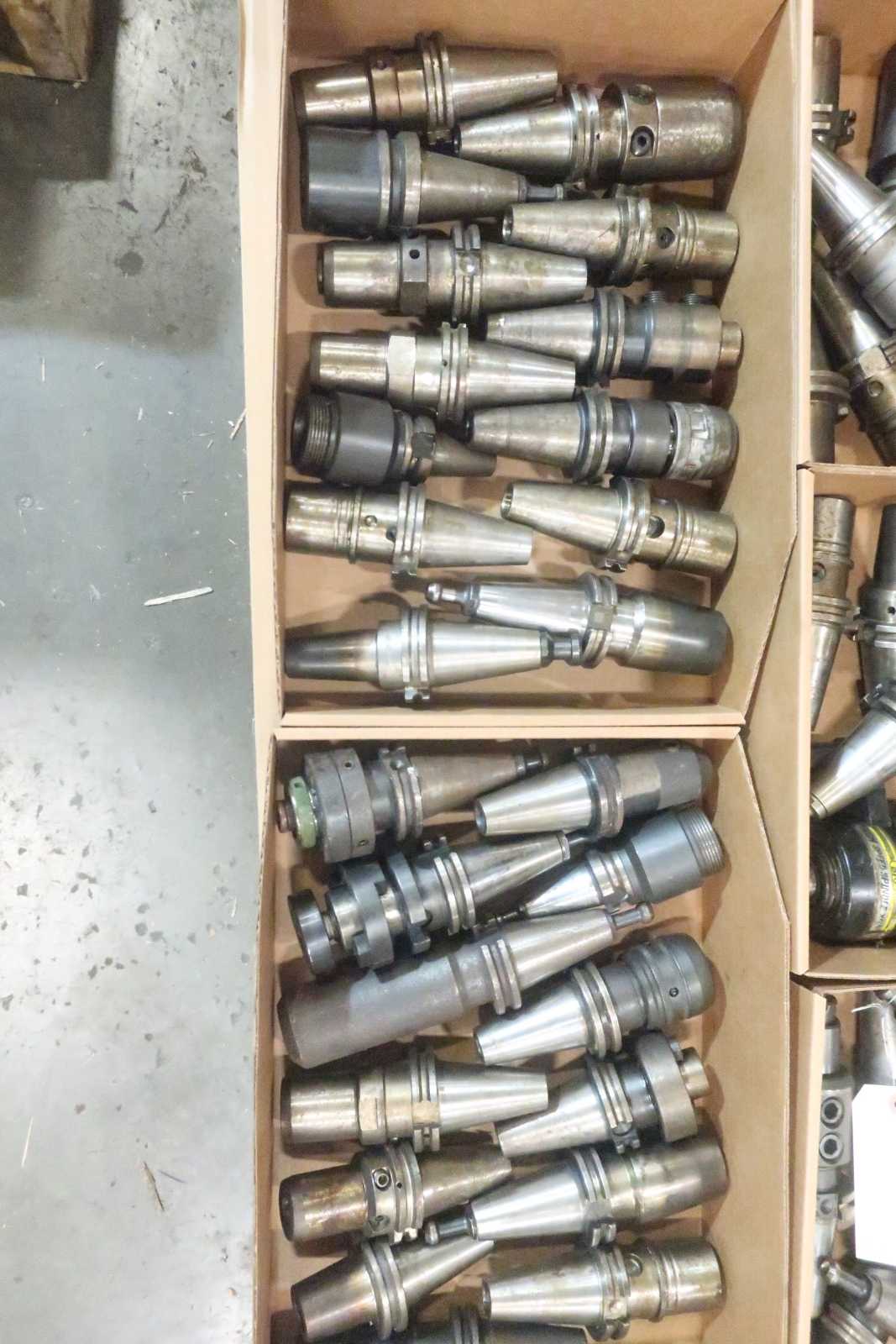 LOT OF ASSORTED CAT40 TOOL HOLDERS- TECHNIKS - ELECTRIC POWER TOOLS