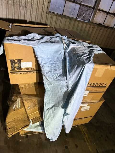Bulk Lot of New Norvell XL Protective Clothing - QTY 35 Pieces in 9 Cases on 1 Pallet - MISCELLANEOUS