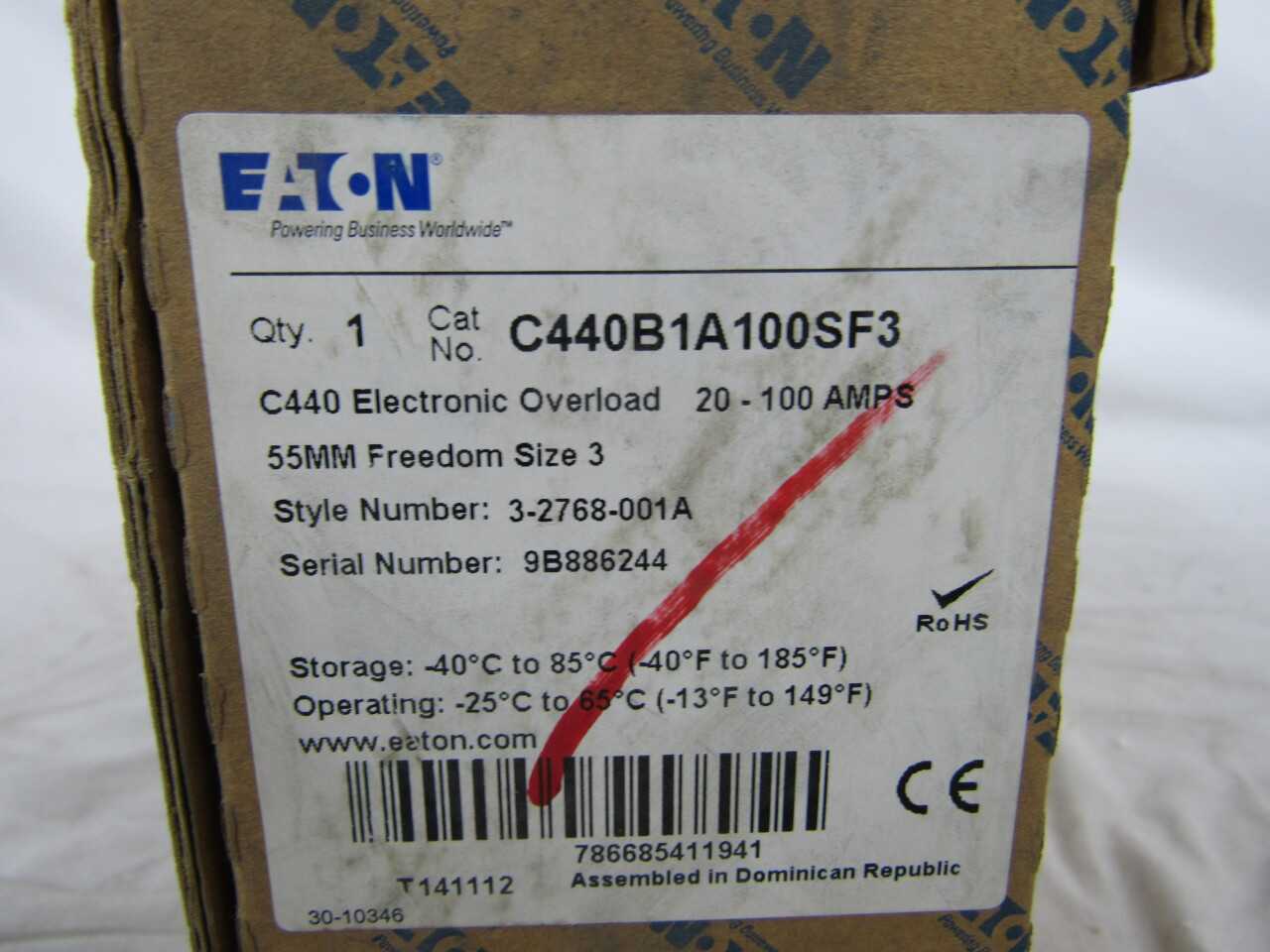 Quantity of 22x C440B1A100SF3 Overload Relays - ELECTRICAL COMPONENTS Quantity of 22x C440B1A100SF3 Overload Relays - ELECTRICAL COMPONENTS