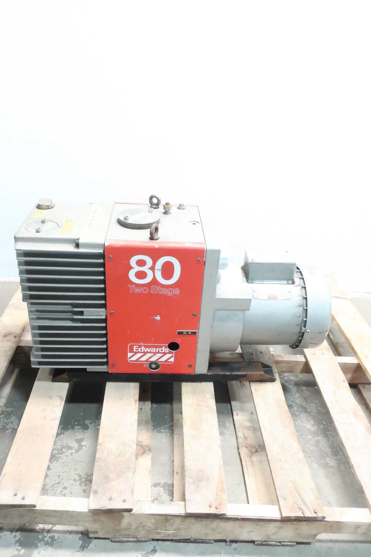 EDWARDS E2M80FF ROTARY VANE 3HP 460V-AC VACUUM PUMP - VACUUM PUMP EDWARDS E2M80FF ROTARY VANE 3HP 460V-AC VACUUM PUMP - VACUUM PUMP