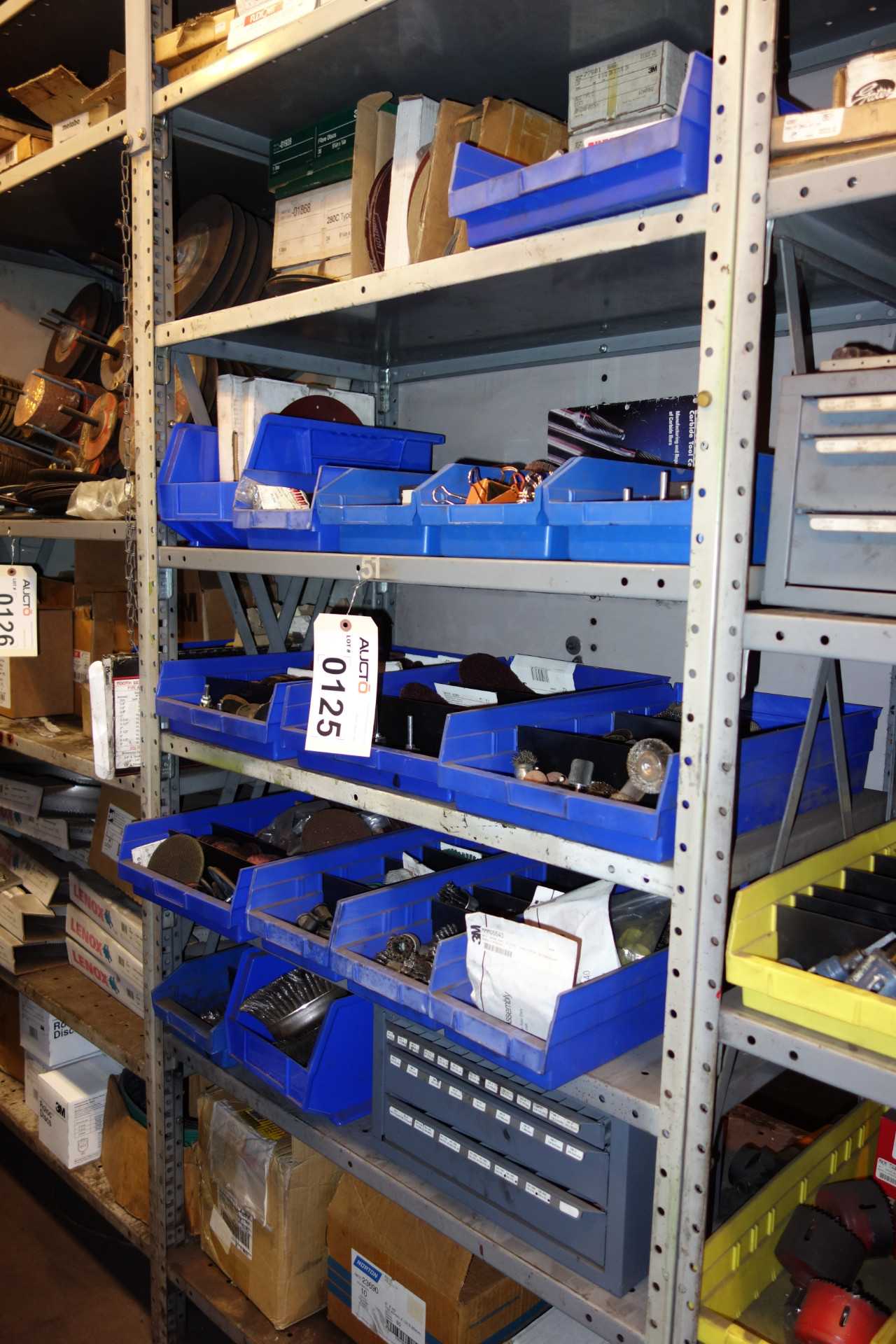 CONTENTS OF SHELVING, ABRASIVE PARTS - SHELVING