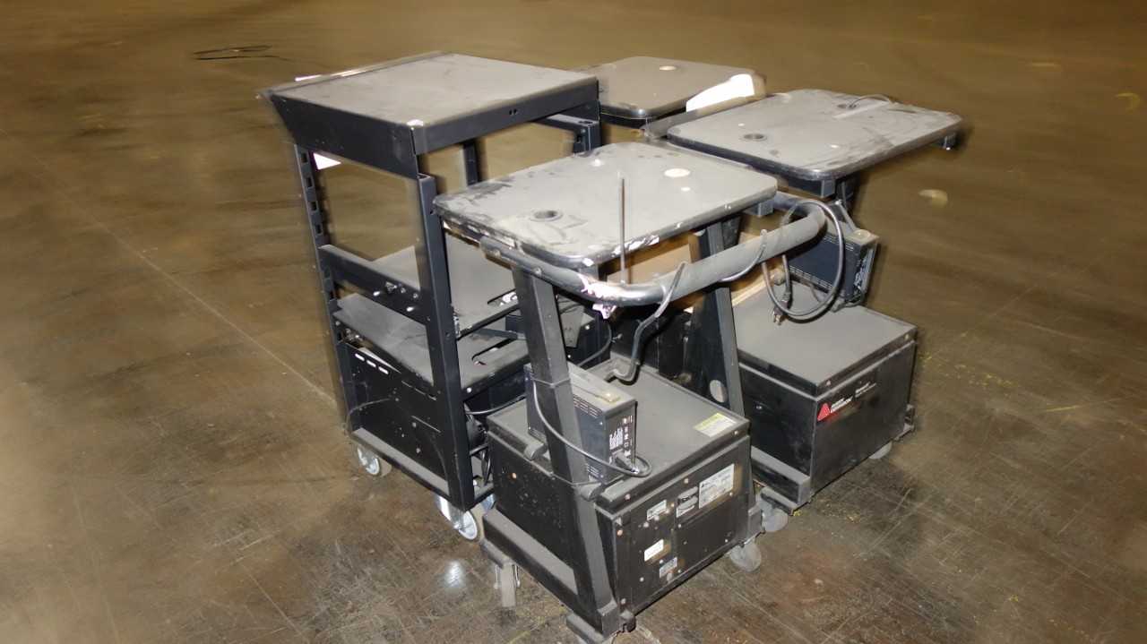 LOT OF 4 ASSORTED AVERY DENNSION MONARCH 9878 MOBILE WORK STATIONS - PLANT & FACILITY