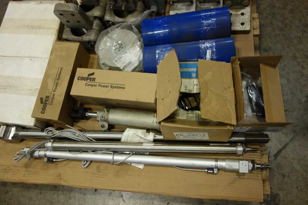 3 PALLETS OF ASSORTED INDUSTRIAL SURPLUS AND SUPPLIES - ELECTRICAL COMPONENTS
