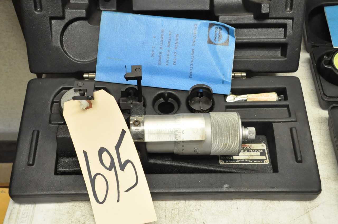 Sunnen Model CF502 Gage Setting Fixture with Case - ELECTRIC POWER TOOLS