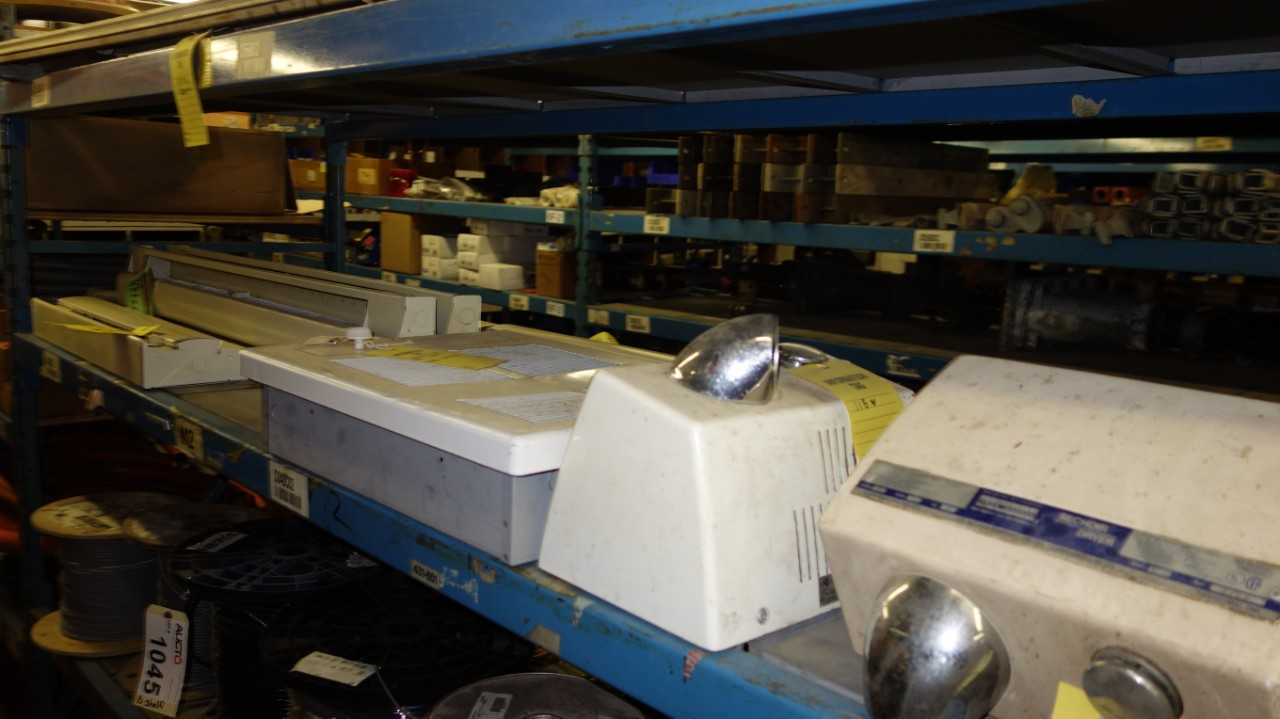 CONTENTS OF SHELF, ASSORTED HEATING DEVICES - HVAC EQUIPMENT
