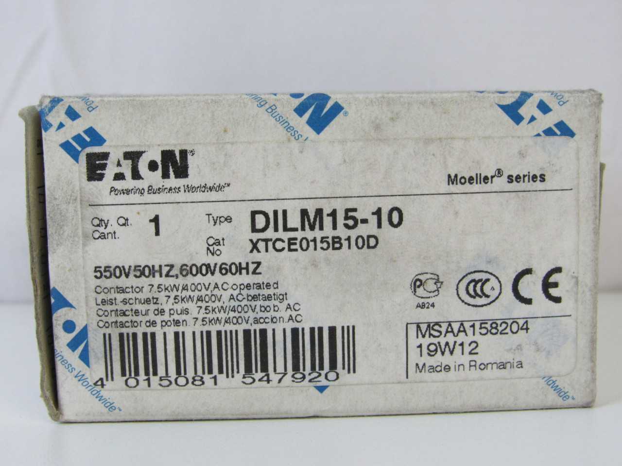 Quantity of 19x XTCE015B10D Contactors - CONTACTORS