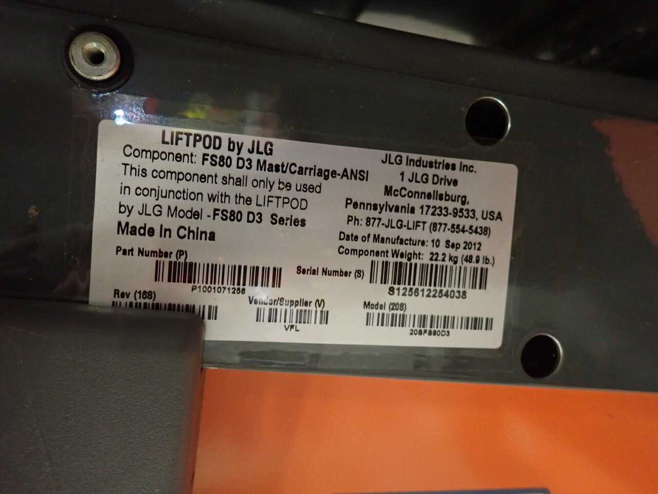 JLG FS80 Lift Pod (2536191) Ridley Park - TELESCOPIC HANDLERS