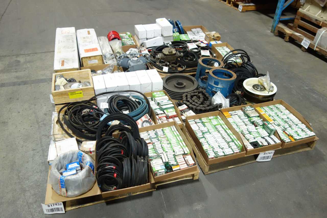 4 PALLETS OF ASSORTED POWER TRANSMISSION PARTS - POWER TRANSMISSION