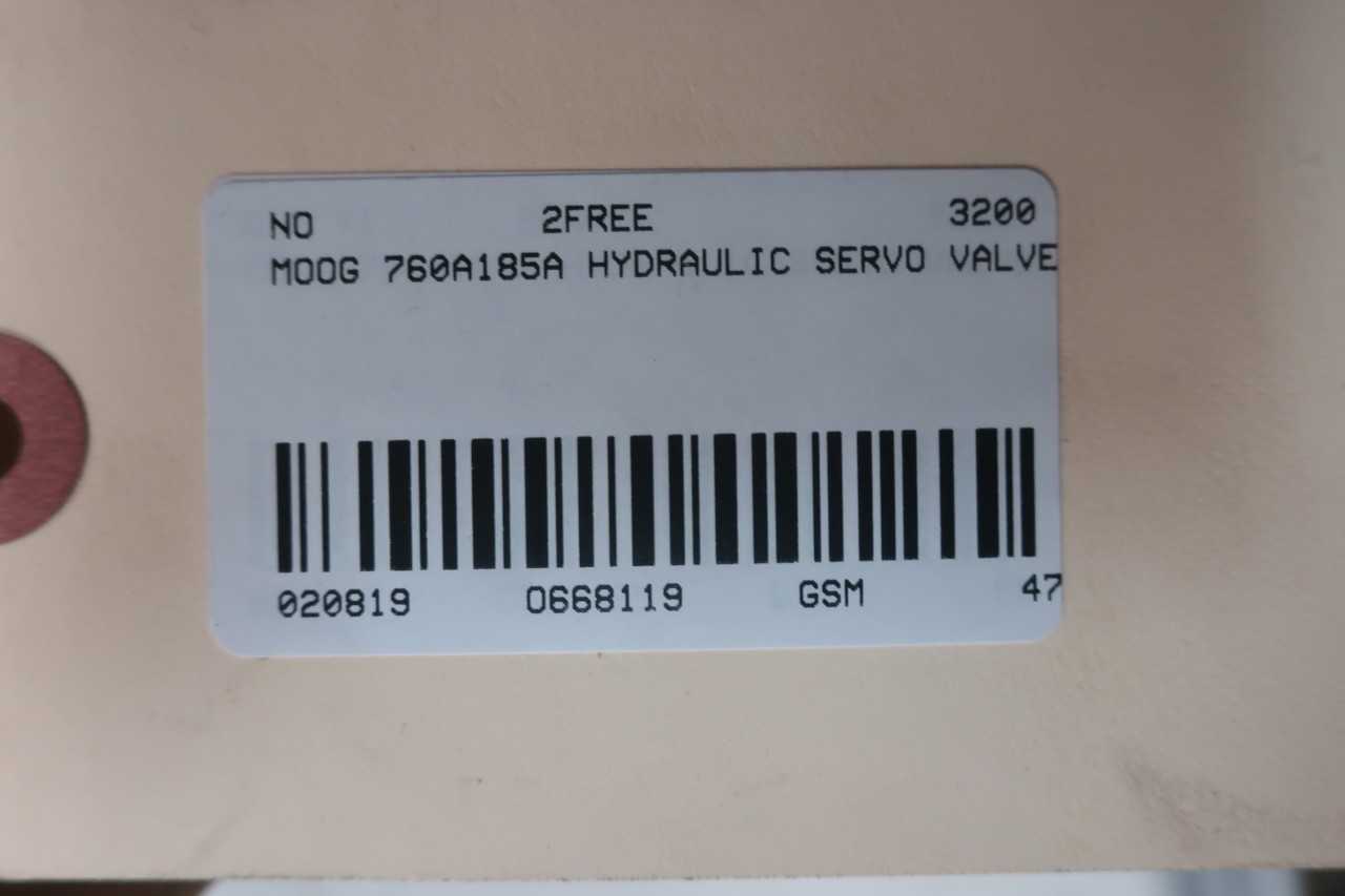 MOOG 760A185A HYDRAULIC SERVO VALVE - VALVES