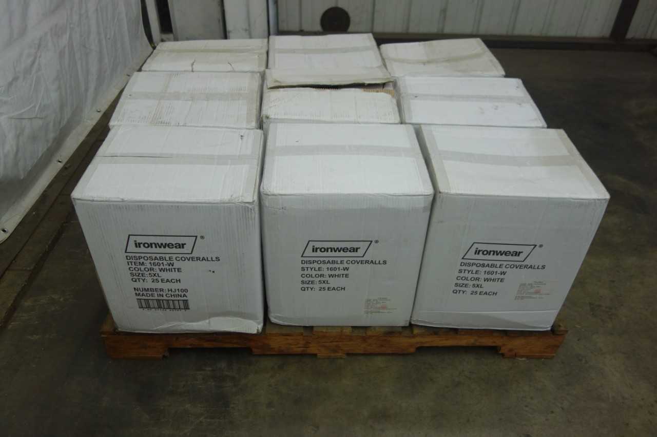 PALLET OF IRONWEAR DISPOSABLE COVERALLS, SIZE 5XL - SAFETY EQUIPMENT