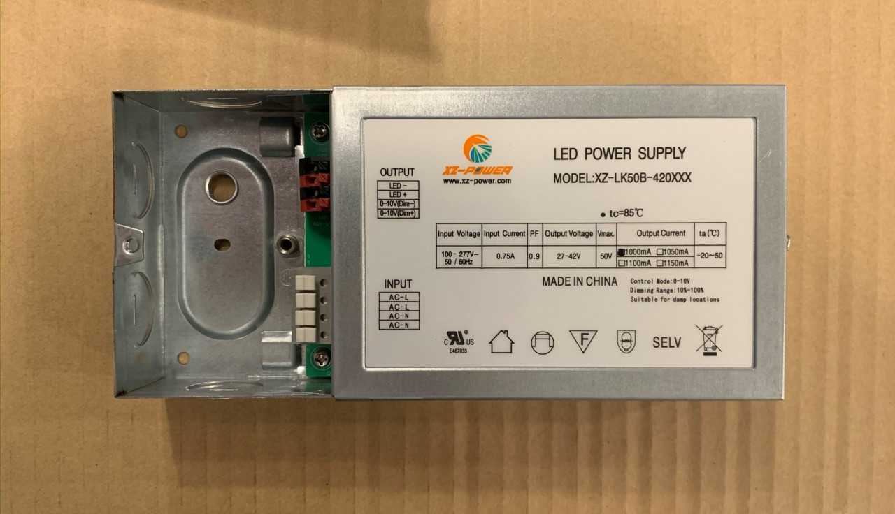 Lot of Approximately 13,920 LK50B 50W 120-277V Flat Panel LED Power Supply Drivers from XZ Power - ELECTRICAL PARTS
