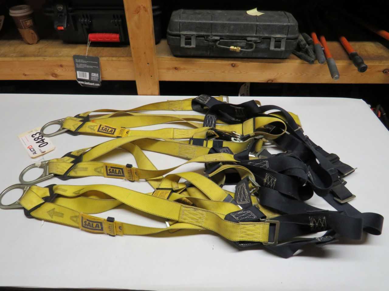 LOT OF 3 ASSORTED SALA 1103321 SAFETY HARNESSES - SAFETY EQUIPMENT