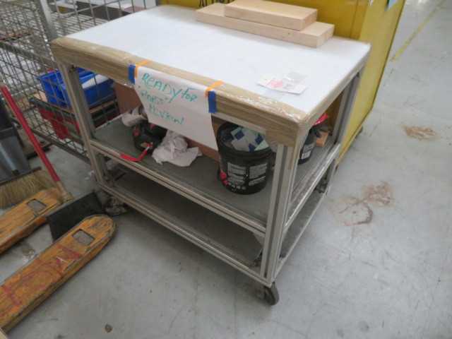 Aluminum Cart on Wheels (2) Lot - MISCELLANEOUS