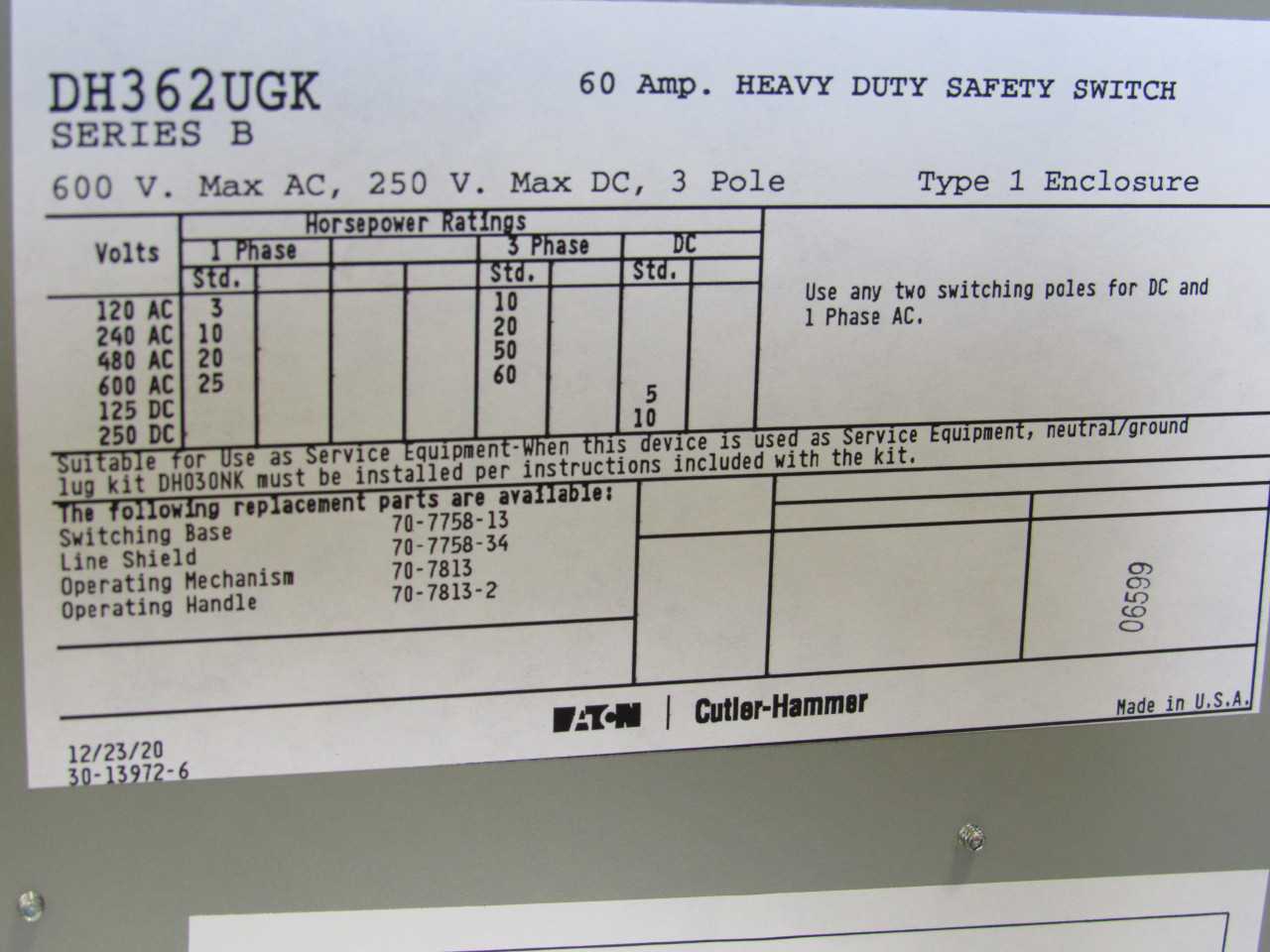 Eaton Safety Switches - SAFETY EQUIPMENT