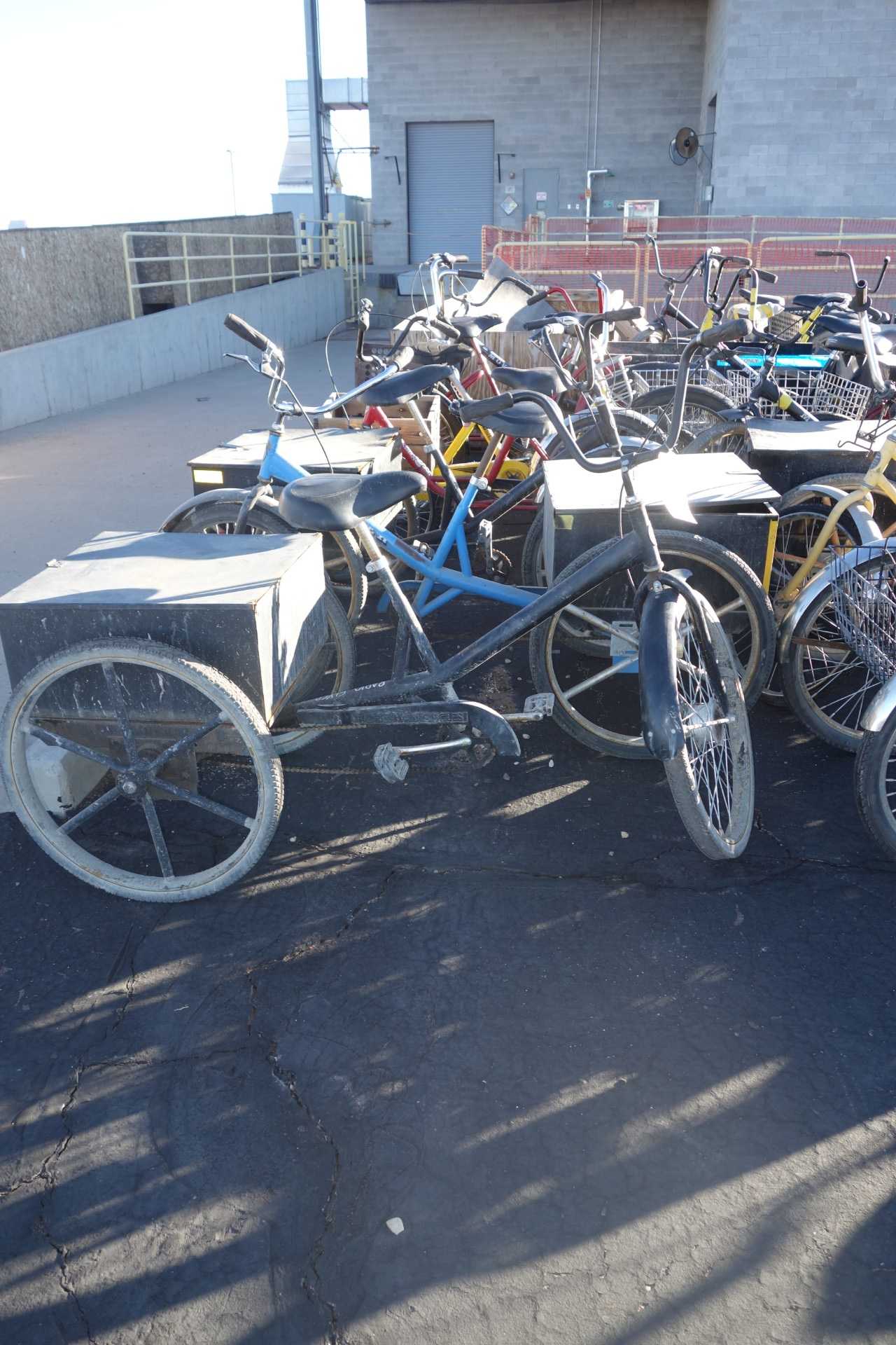 Lot of 8 Bikes with Baskets - ROLLING CARTS