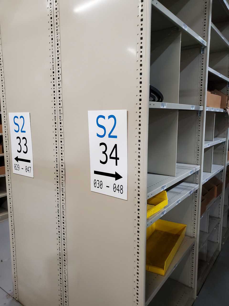 1200 sections of 24” deep x 36” x 10’ high Heavy-Duty Steel Shelving - SHELVING