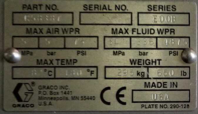 Graco Inc Sealer Pump - PUMPS