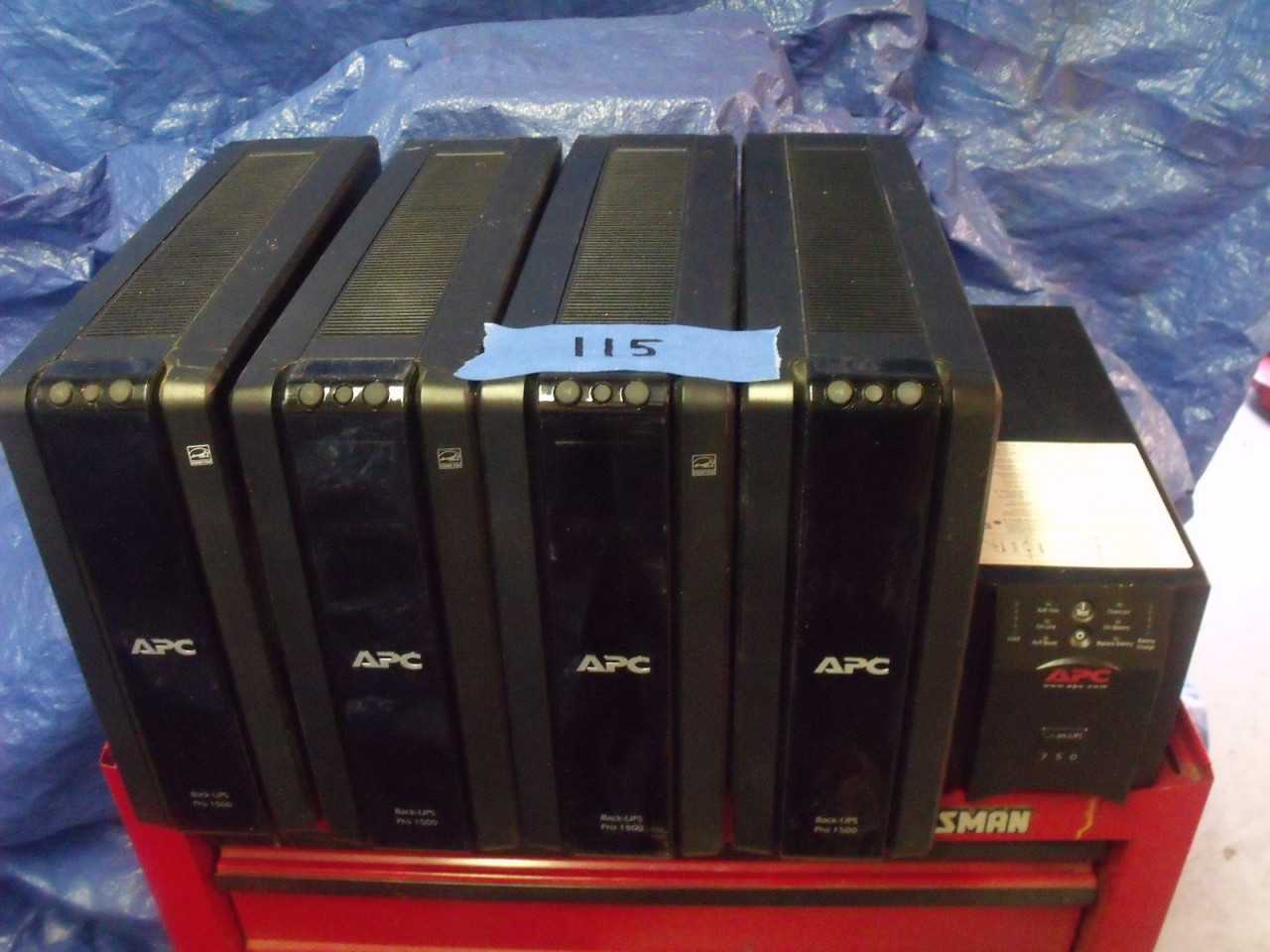 5 APC Batter Backup Units 4) Back-UPS Pro 1500 - UPS