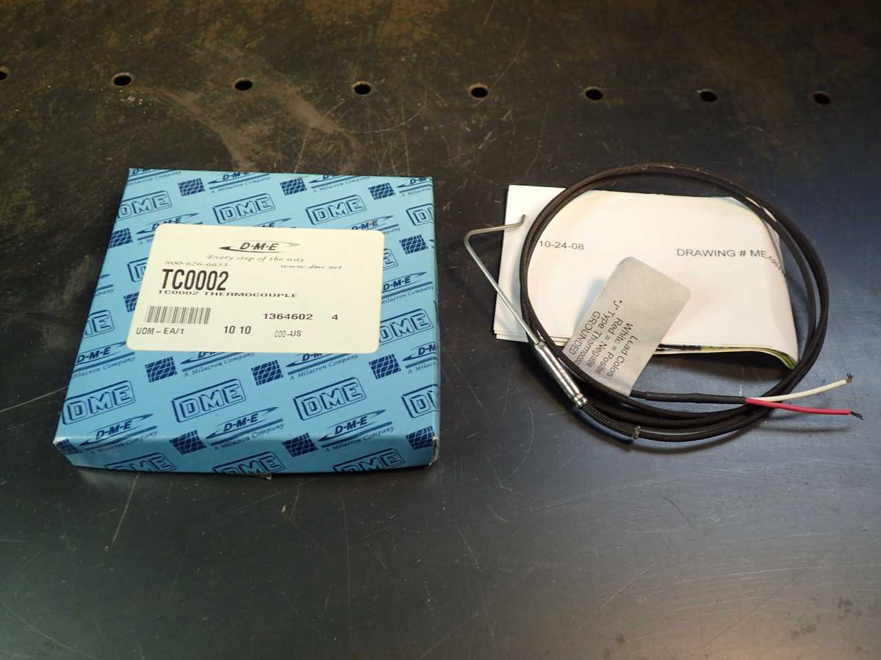 DME TC0002 Thermocouple Type J Grounded 36" Leads NEW! - ELECTRICAL COMPONENTS