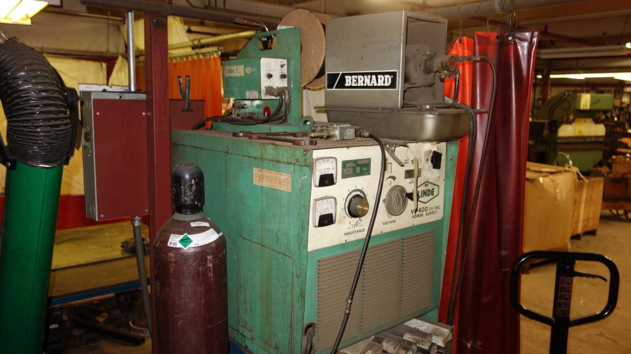 LINDE VI-400 CV/DC POWER SUPPLY MIG WELDER 230/460V-AC WITH MIG-31 WIRE FEEDER - MIG WELDERS