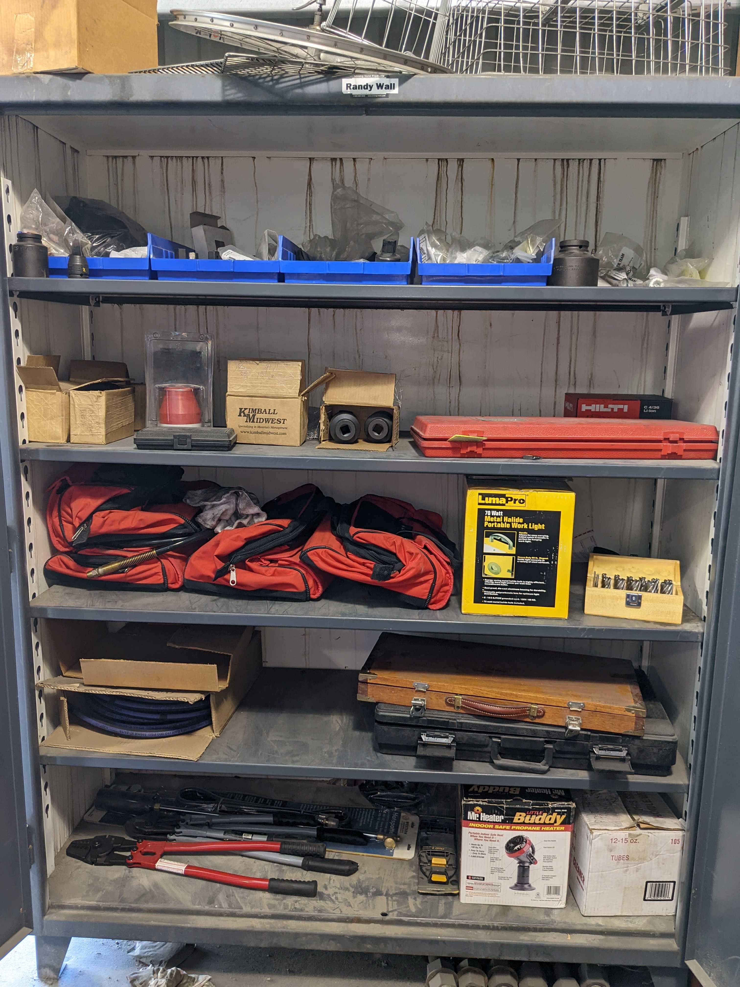 CABINET WITH CONTENTS - ELECTRIC POWER TOOLS