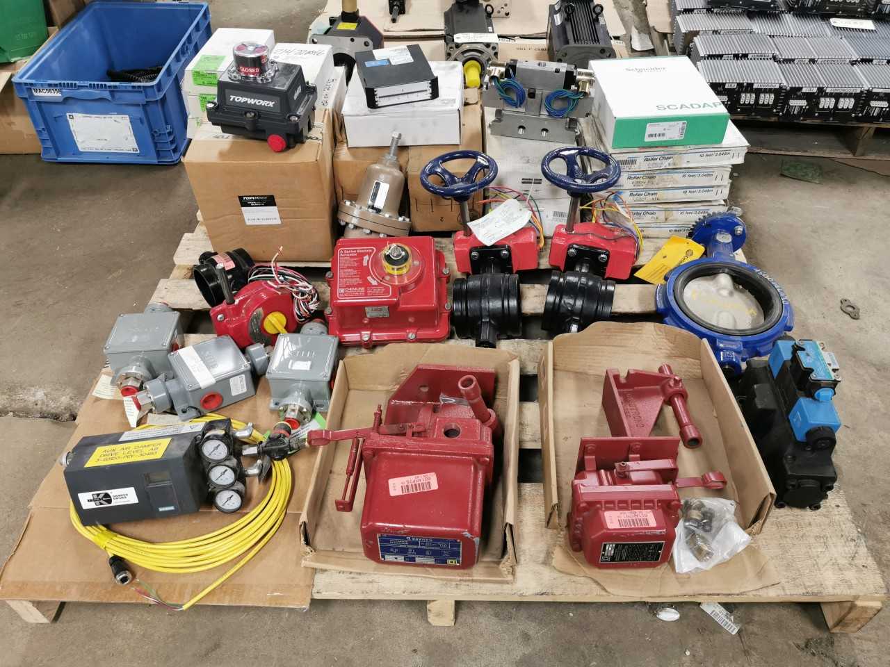Pallet of MRO, Valves, switches - INDUSTRIAL PARTS