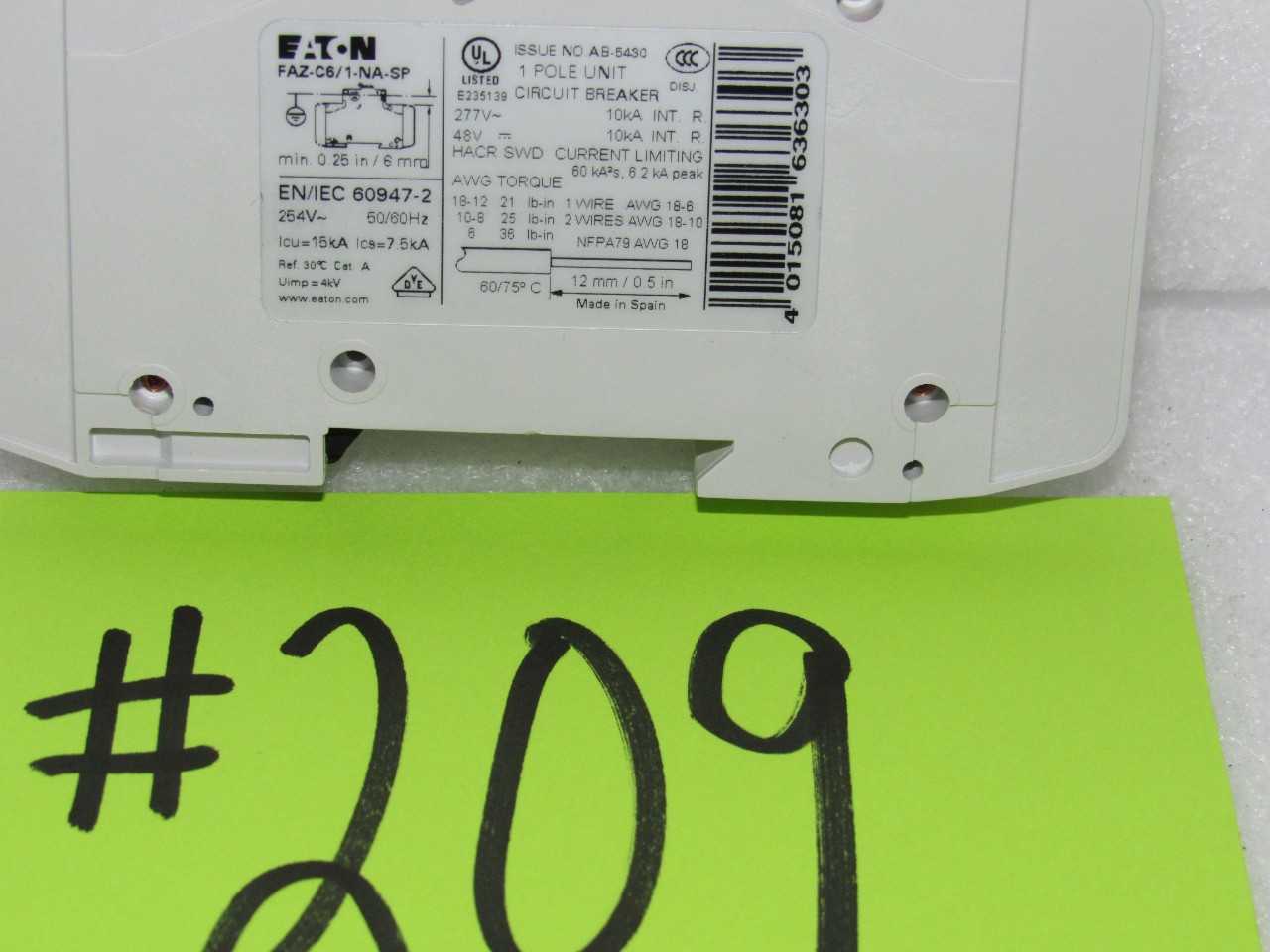 Lot of Eaton FAZ breakers - CIRCUIT BREAKERS