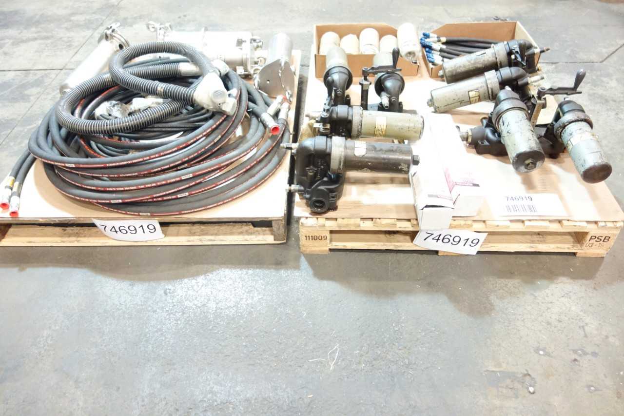 2 PALLETS OF ASSORTED FILTERS, HOSES, FILTER ASSEMBLY- RYCO, SCHRODER, EATON - PROCESS EQUIPMENT