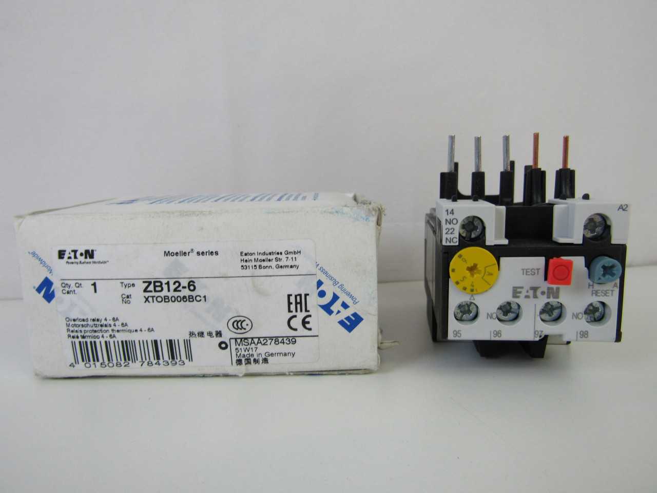 Lot of Quantity 14x XTOB006BC1 Overload Relays - ELECTRICAL COMPONENTS