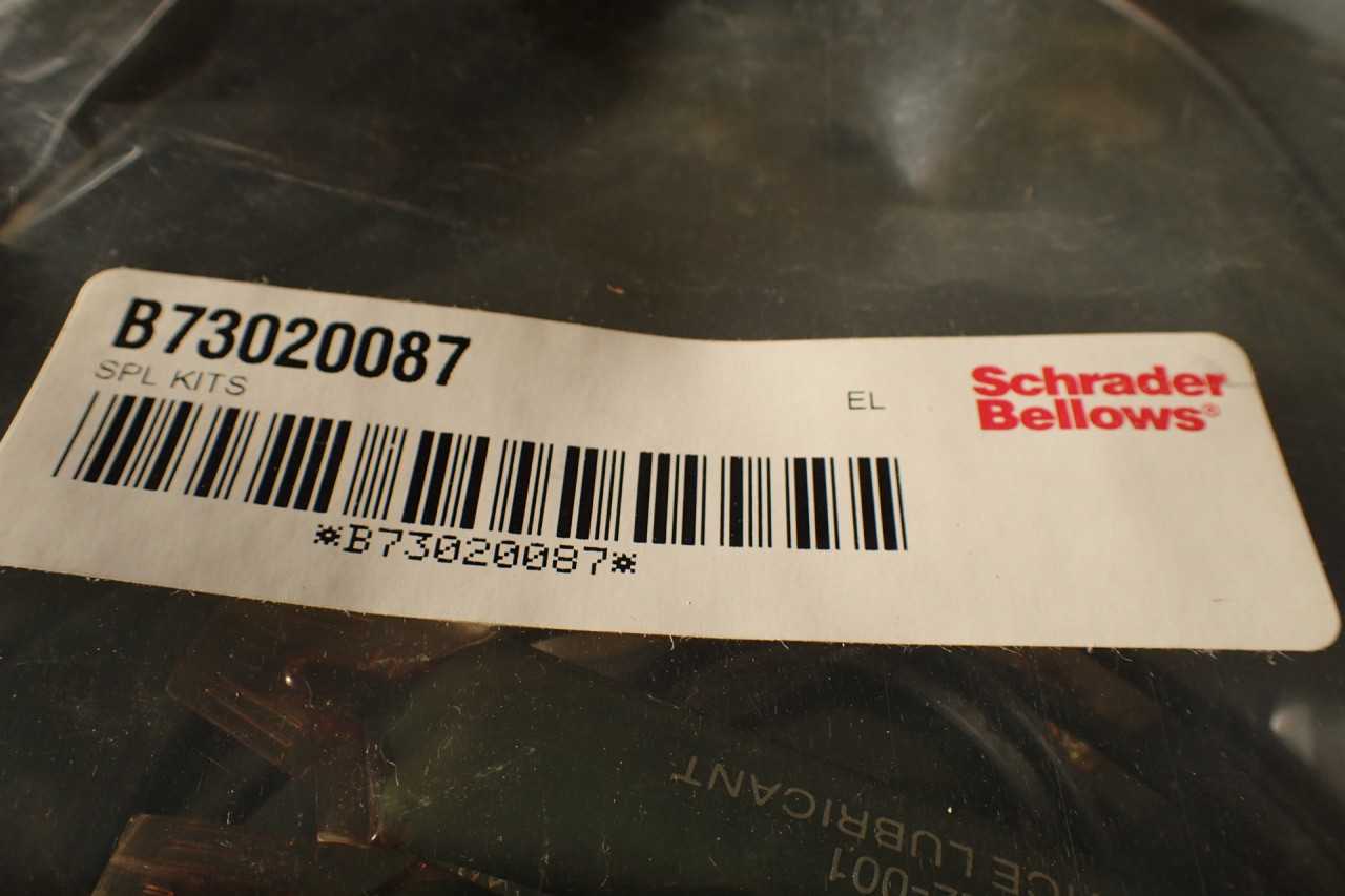 Schrader Bellows Cylinder Seal Rebuild Service Kit B73020087 New Old Stock NOS - INDUSTRIAL PARTS
