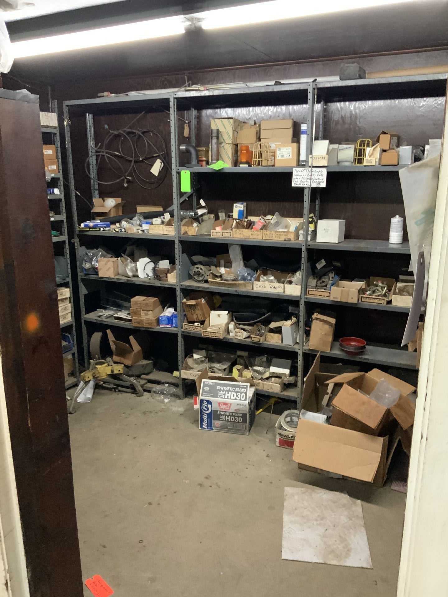 CONTENTS OF MAINTENANCE SHOP - INDUSTRIAL PARTS