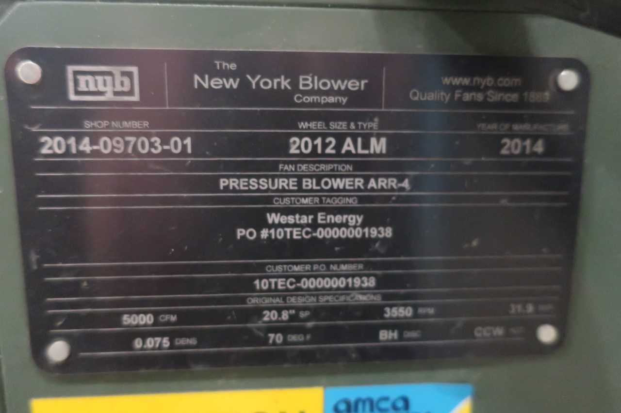 THE NEW YORK BLOWER COMPANY ARR-4 PRESSURE BLOWER - BLOWER FAN