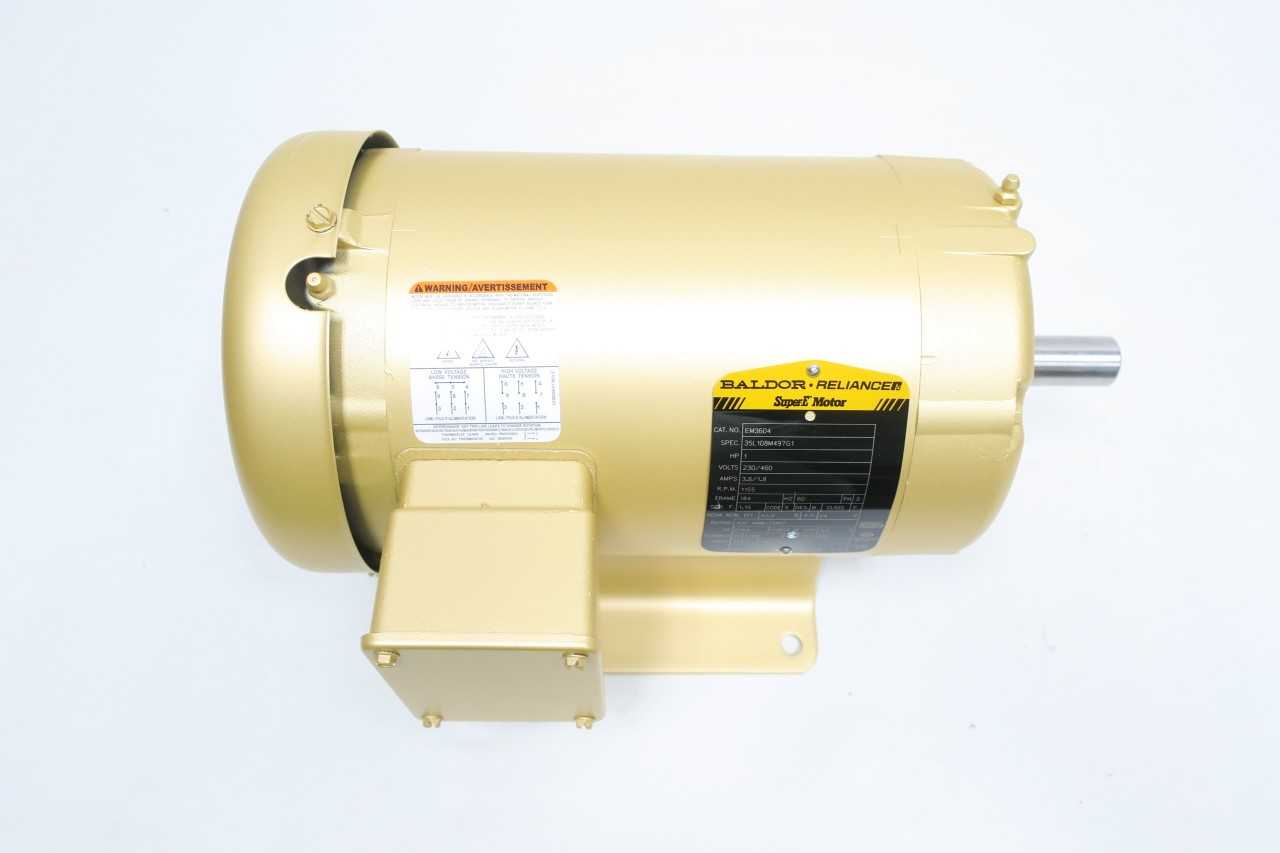 BALDOR EM3604 SUPER-E AC MOTOR 184 3PH 1HP 1155RPM 230/460V-AC - ELECTRIC MOTORS