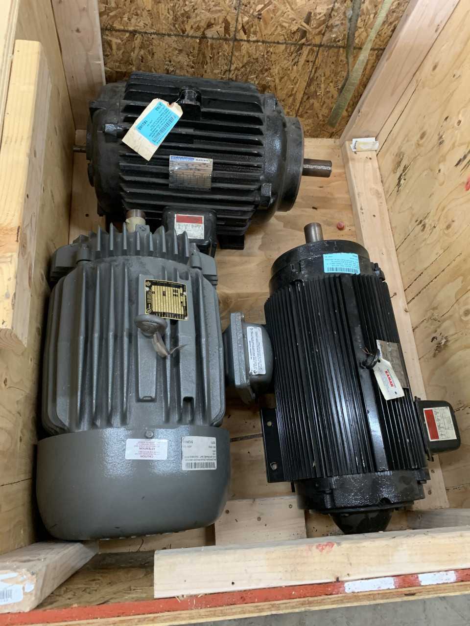 LOT OF 3 NEW ELECTRIC MOTORS 15HP, 20HP MARATHON, EUROTHERM ETC. - MISCELLANEOUS