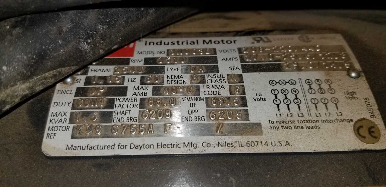 Dayton Industrial Motor - ELECTRIC MOTORS